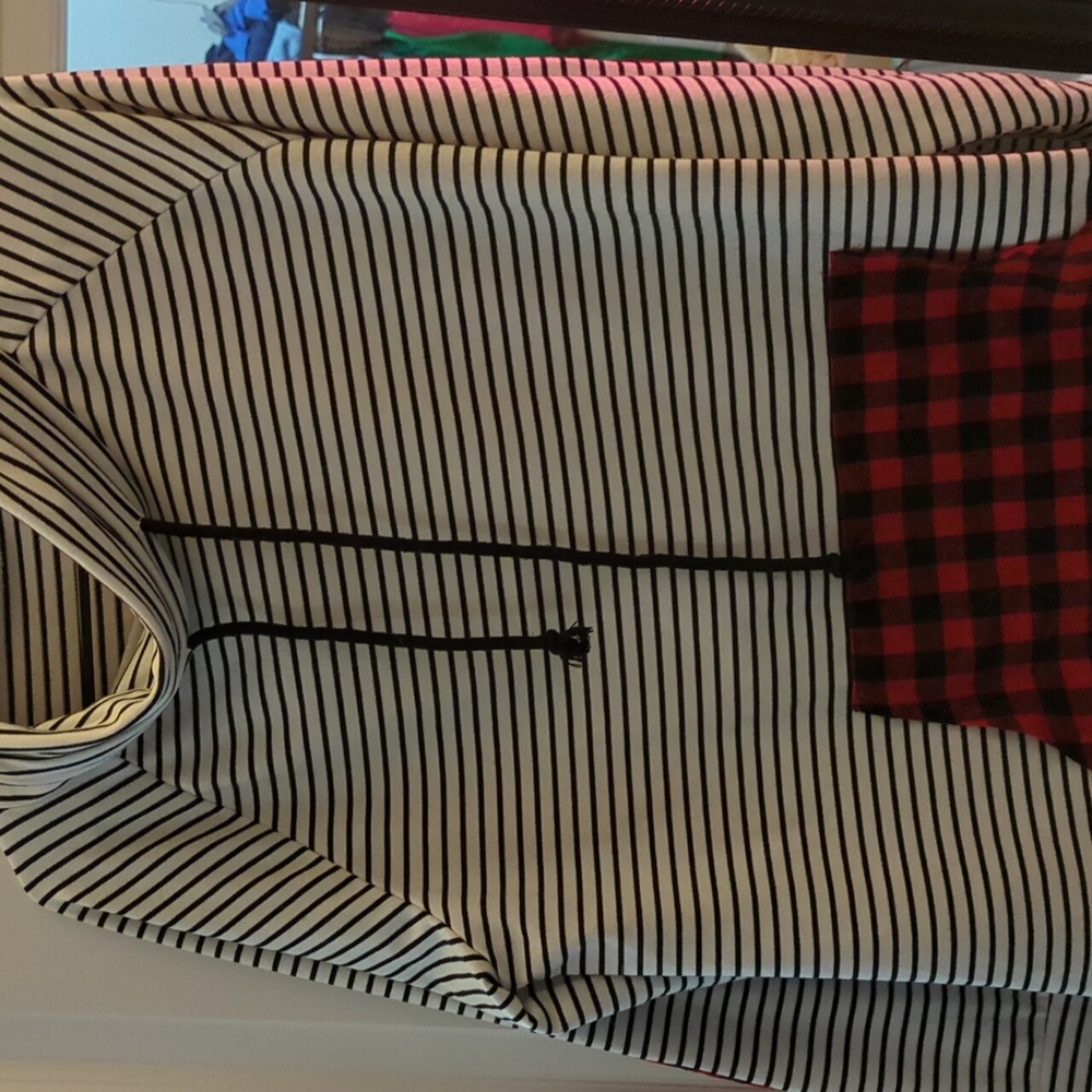Plaid stripe cowl